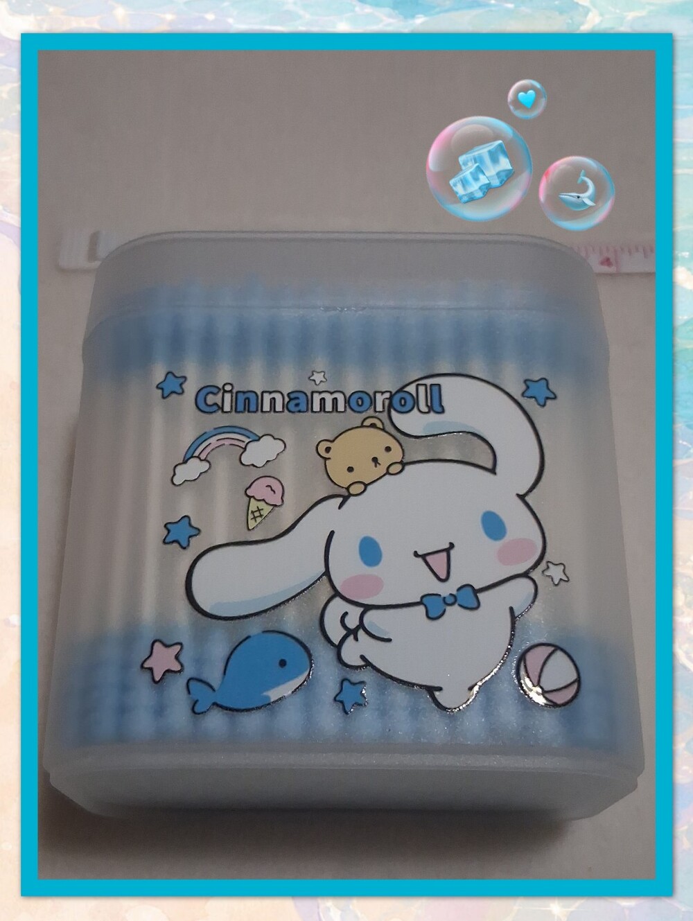 Cinnamoroll Pastel Assorted 80 Count Cotton Swabs in Container